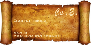 Cserna Emese névjegykártya